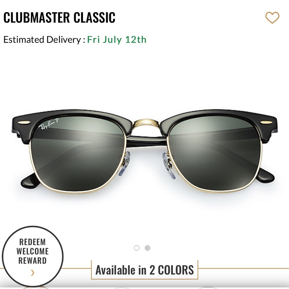 Black Polarized Club master RayBans